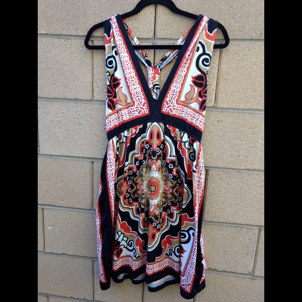 Bailey Blue Patterned Racerback Dress